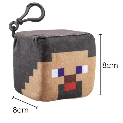 Minecraft gyerek kulcstartó plüss figurával 8cm 