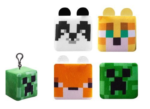 Minecraft gyerek kulcstartó plüssel 8cm