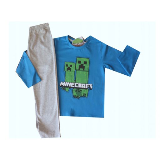 Minecraft gyerek fiú pamut pizsama