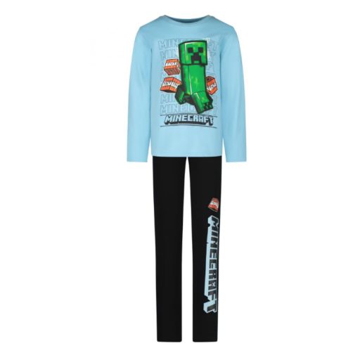 Minecraft gyerek fiú pamut pizsama