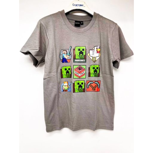 Minecraft gyerek fiú rövid ujjú póló