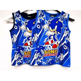 Sonic gyerek kisfiú ujjatlan trikó