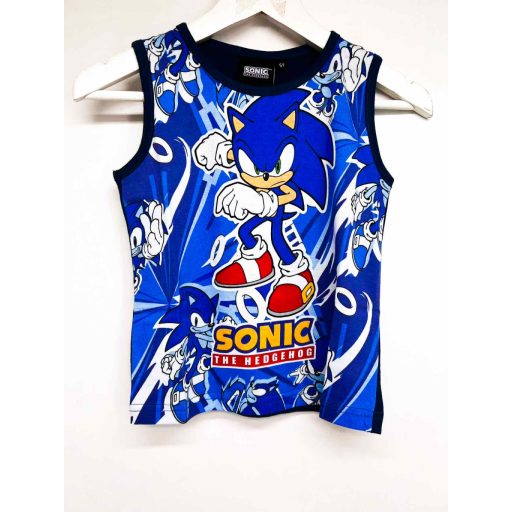 Sonic gyerek kisfiú ujjatlan trikó