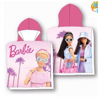 Barbie gyerek lány pamut poncsó