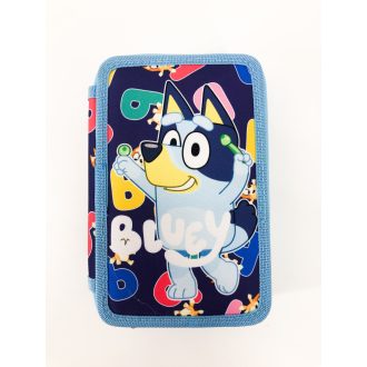 Bluey gyerek három emeletes töltött tolltartó 