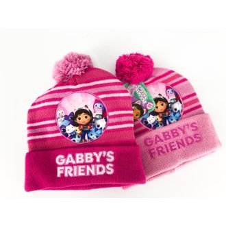 Gabby babaháza gyerek kislány kötött sapka ponponnal