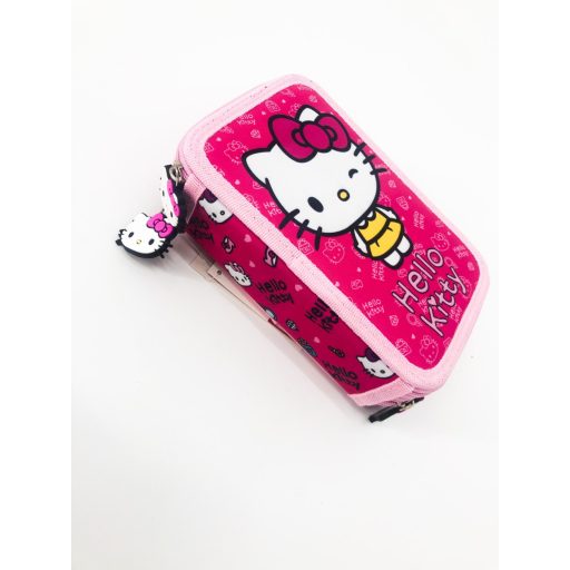 Hello Kitty gyerek három szintes töltött tolltartó