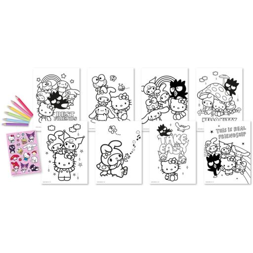 Hello Kitty gyerek színező csomag matricával 