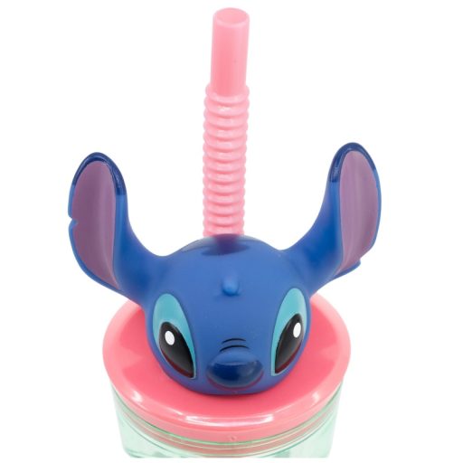 Stitch gyerek 3D-s szívószálas pohár 360ml
