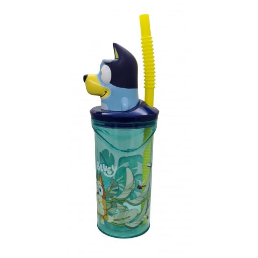 Bluey gyerek 3D-s szívószálas pohár 360ml