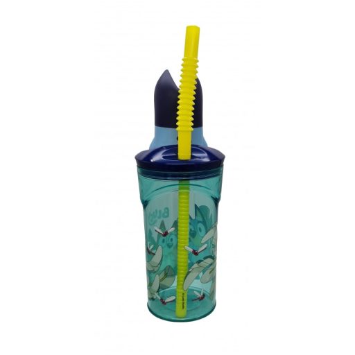 Bluey gyerek 3D-s szívószálas pohár 360ml