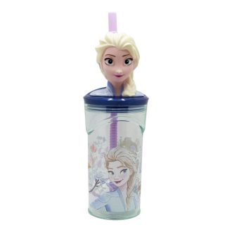 Jégvarázs gyerek 3D-s szívószálas pohár 360ml 