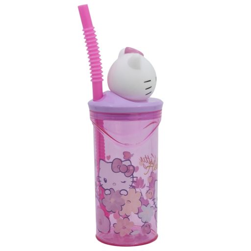 Hello Kitty  gyerek 3D-s szívószálas pohár 360ml