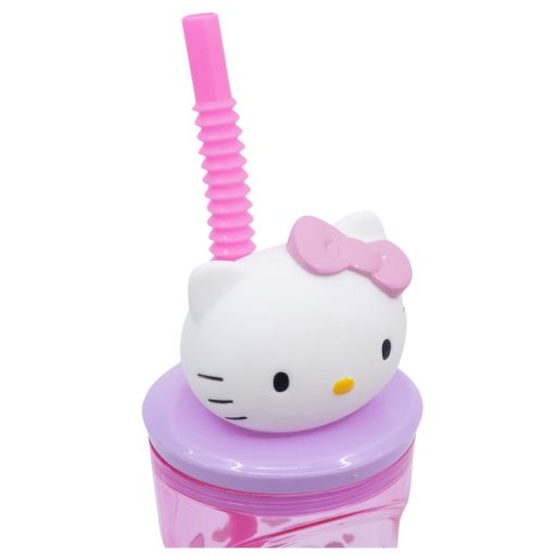 Hello Kitty  gyerek 3D-s szívószálas pohár 360ml