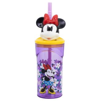 Minnie  gyerek 3D-s szívószálas pohár 360ml