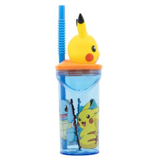 Pokémon gyerek 3D-s szívószálas pohár 360ml
