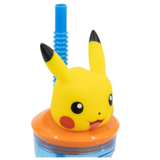 Pokémon gyerek 3D-s szívószálas pohár 360ml