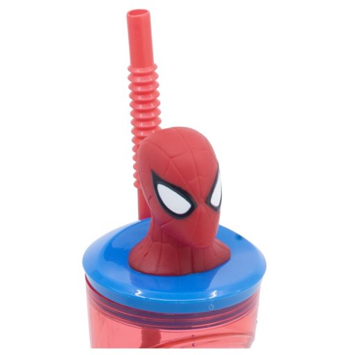 Pókemberes gyerek 3D-s szívószálas pohár 360ml