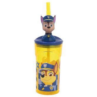 Paw Patrol gyerek 3D-s szívószálas pohár 360ml