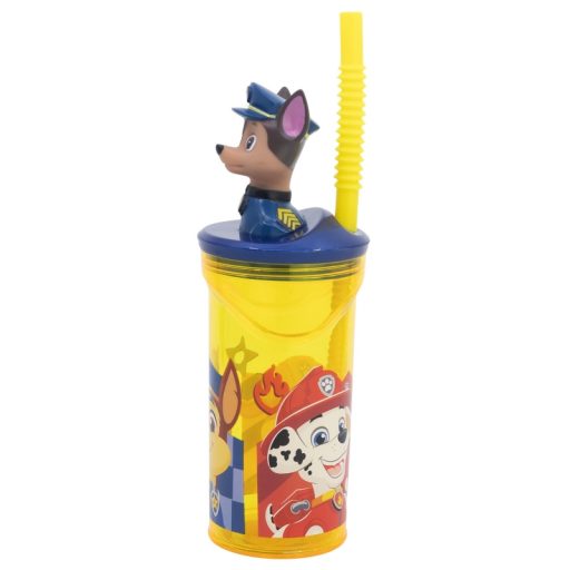 Paw Patrol gyerek 3D-s szívószálas pohár 360ml