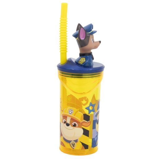 Paw Patrol gyerek 3D-s szívószálas pohár 360ml