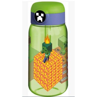 Minecraft gyerek sport kulacs szívószállal 510ml 
