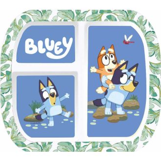 Bluey gyerek osztott négyszög alakú tányér 