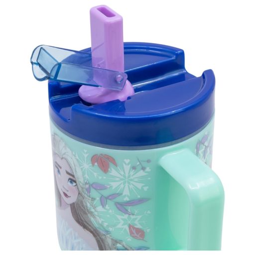 Jégvarázs gyerek műanyag bögre zárható szívószállal