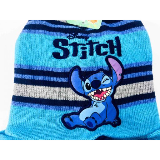 Lilo&Stitch gyerek fiú kötött szett: sapka, sál, kesztyű