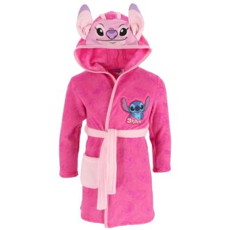 Lilo&Stitch gyerek lány korall kapucnis fürdőköpeny