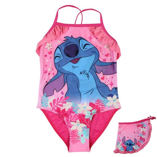 Stitch gyerek lány egyberészes fürdőruha szett szoknyával 