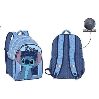 Stitch gyerek fiú iskola hátizsák több rekesszel