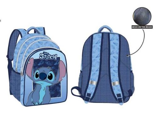 Stitch gyerek fiú iskola hátizsák több rekesszel