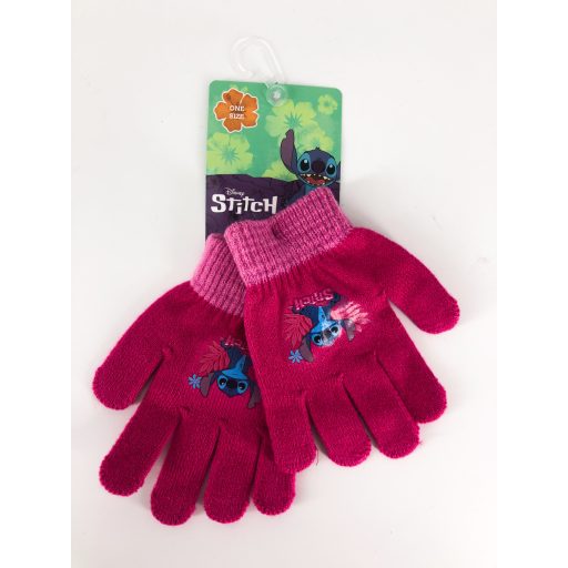 Stitch gyerek kislány kötött ötujjas kesztyű
