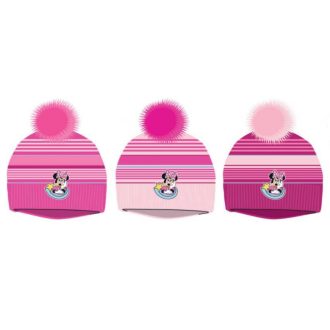 Minnie gyerek lány kötött sapka ponponnal 