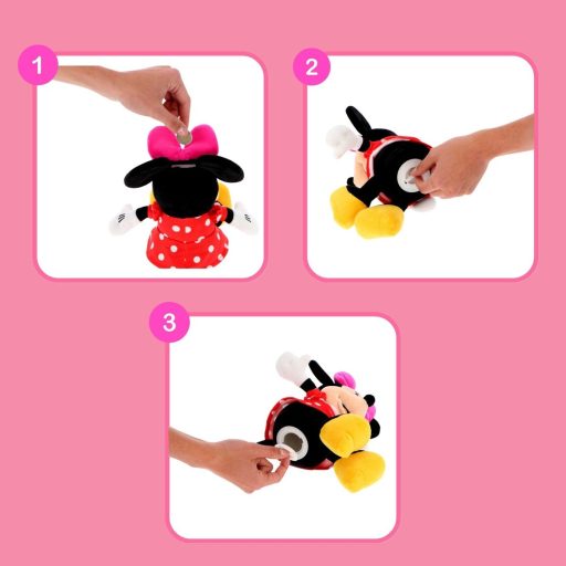 Minnie gyerek plüss játék persely 20 cm (Minnie masnija piros)