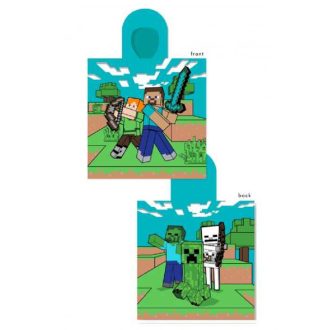 Minecraft children boy cotton poncho