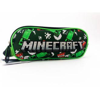 Minecraft gyerek ovális dupla pencil case