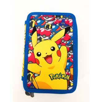 Pokémon gyerek három szintes töltött tolltartó