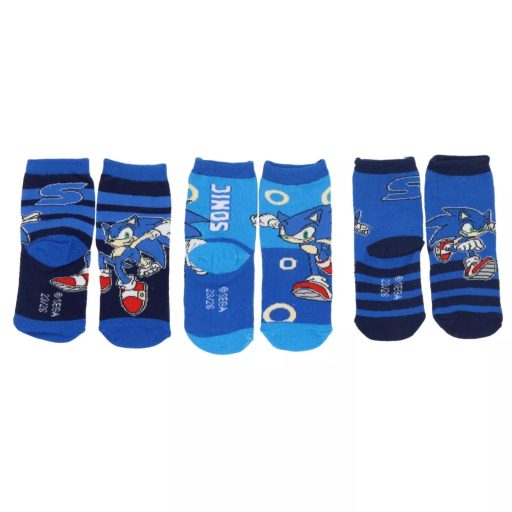 Sonic gyerek fiú zokni 3db-os csomagolásban