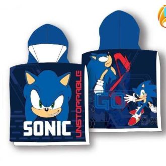 Sonic gyerek pamut poncsó