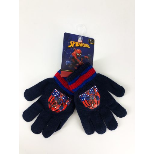 Pókember gyerek fiú kötött öt ujjas kesztyű