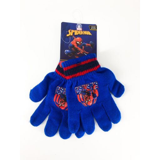 Pókember gyerek fiú kötött öt ujjas kesztyű