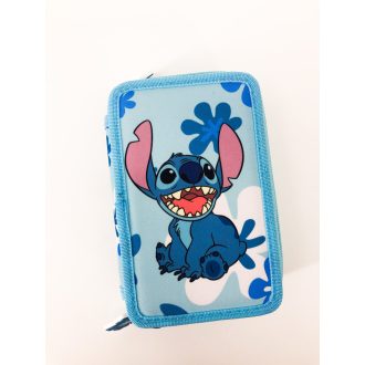 Stitch gyerek három emeletes töltött tolltartó