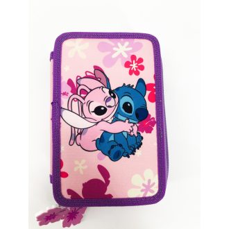 Stitch gyerek három emeletes töltött tolltartó